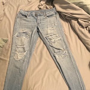 American eagle faded ripped jeans